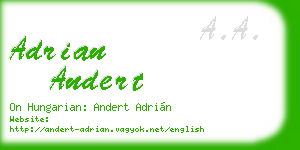 adrian andert business card